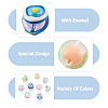 18Pcs 9 Colors Transparent Acrylic Enamel Beads TACR-TA0001-15-4