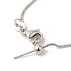 Brass Box Chain Adjustable Slider Necklaces NJEW-B119-02P-1