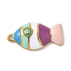 304 Stainless Steel Enamel Pendants STAS-K306-21G-02-1