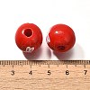 Valentine's Day Element Printed Wood Beads WOOD-R002-01-22-3