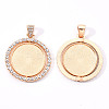 Alloy Pendant Cabochon Settings Y-PALLOY-S107-005KC-RS-2