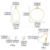 75Pcs 5 Styles 304 Stainless Steel Wire Pendants FIND-FS0002-24-4