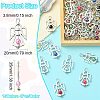 60Pcs 15 Colors Acrylic Pendants PALLOY-CJ00097-2