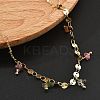Brass Rolo & Flat Sequin Chains Necklaces for Women NJEW-D302-55-4