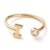 Brass Micro Pave Clear Cubic Zirconia Cuff Rings RJEW-Z005-I-G-1