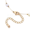 Dyed Nuggets Natural Shell & 304 Stainless Steel Link Chain Anklets AJEW-AN00726-5