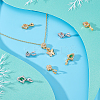 16Pcs 8 Style Brass Micro Pave Cubic Zirconia Ice Pick Pinch Bails KK-FH0003-43-2