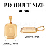 1Pc Stainless Steel Rectangle with Letter Pendants NJEW-TA0001-22I-3