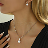 Fashionable and Elegant Imitation Pearl Necklace & Stud Earrings Sets KN1235-1