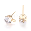 Brass Stud Earring Findings KK-L199-B01-G-2