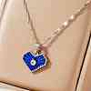 Romantic Brass Clear Cubic Zirconia Heart Pendant Necklaces FR4292-1-1