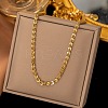304 Stainless Steel Link Chain Necklaces for Women Men LS-NJEW-Q028-09G-1