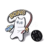 Fishing White Cat Enamel Pins JEWB-L024-01EB-03-3