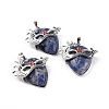Natural Sodalite Pendants G-P496-02P-01-1