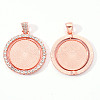 Alloy Pendant Cabochon Settings PALLOY-S107-005RG-RS-2