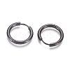 304 Stainless Steel Huggie Hoop Earrings EJEW-F111B-19mm-B-2