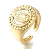Rack Plating Round with Saint Brass Open Cuff Rings RJEW-S411-11G-03-1