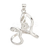 1Pc Rhodium Plated Rhodium Plated 925 Sterling Silver Pendant Bails FIND-GO0001-78-1