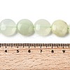 Natural Flat Round Xiuyan Jade Beads Strands G-L245-03A-5
