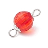 Acrylic Square Cut Round Links Connector Charms PALLOY-JF02781-5