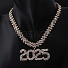 Brass Full Crystal Rhinestone 2025 Pendant Necklaces for Women LS-NJEW-Q005-01G-5