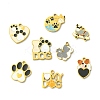 8Pcs 8 Styles 304 Stainless Steel Enamel Pendants STAS-CJ0003-38-8