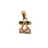 304 Stainless Steel Rhinestone Pendants STAS-Z158-07G-02-1