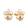 Brass Enamel Beads KK-G605-14G-01-1