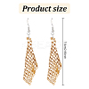7 Pairs 7 Colors Aluminum Mesh Sequin Rhombus Dangle Earrings for Women EJEW-AN0001-71-2