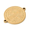 Ion Plating(IP) 304 Stainless Steel Saint Benedict Cross Medal Connector Charms STAS-M080-08G-2