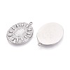 304 Stainless Steel Micro Pave Cubic Zirconia Pendants STAS-N109-205P-2
