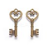 Tibetan Style Alloy Key Pendants TIBEP-3277-AB-NR-1