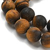 Frosted Natural Tiger Eye Beads Strands X-G-Q177-A01-01-4