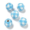 Printed Wood European Beads WOOD-G022-13K-1