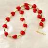 Brass & ABS Imitation Pearl Heart and Round Beaded Necklaces for Women NJEW-D314-11A-G-3