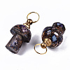 Assembled Synthetic Bronzite and Imperial Jasper Openable Perfume Bottle Pendants G-S366-057E-3