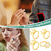 4Pcs Adjustable Brass Finger Ring Components KK-NB0002-57-6