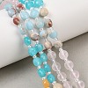 Dyed Natural White Jade & Yellow Aventurine & Synthetic Shoushan Stone Beads Strands G-Z135-B08-1