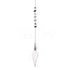 Teardrop Glass Cork Bottle Pointed Dowsing Pendulums HJEW-JM04492-1