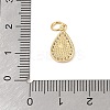 Brass Micro Pave Clear Cubic Zirconia Pendants KK-E111-31G-G-3