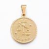 Real 18K Gold Plated 304 Stainless Steel Pendants STAS-H372-01G-1
