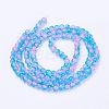 Spray Painted Crackle Glass Beads Strands CCG-Q001-6mm-19-3