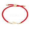 1Pc Adjustable Nylon Cord Slider Bracelets for Women BJEW-LP0001-32V-02-1