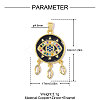 Brass Micro Pave Colorful Cubic Zirconia Pendants CU-OY001-15G-2