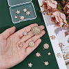 16Pcs 8 Styles Brass Pave Clear Cubic Zirconia Pendants KK-PH0012-76-3