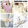 4Pcs 2 Colors 1-Hole Alloy Shank Buttons FIND-NB0006-76-5