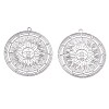 Non-Tarnish 201 Stainless Steel Filigree Pendants STAS-S118-026P-1