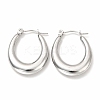 304 Stainless Steel Chunky Oval Hoop Earrings for Women EJEW-F283-08P-1