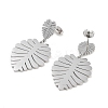 Non-Tarnish Leaf 304 Stainless Steel Dangle Earrings EJEW-L283-103P-2
