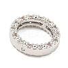Brass Micro Pave Clear Cubic Zirconia Beads Frame KK-P277-58B-P-2